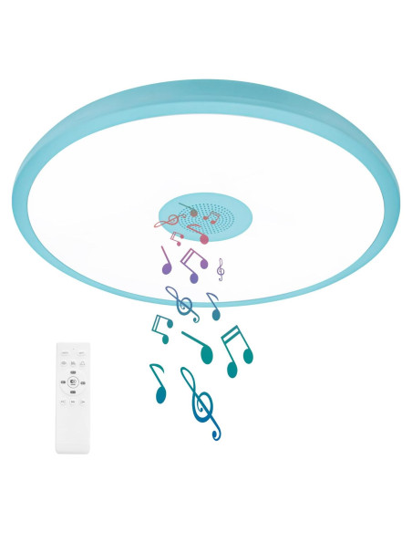 Lámpara de Techo LED ASALL 11" Azul Bluetooth RGB 18W