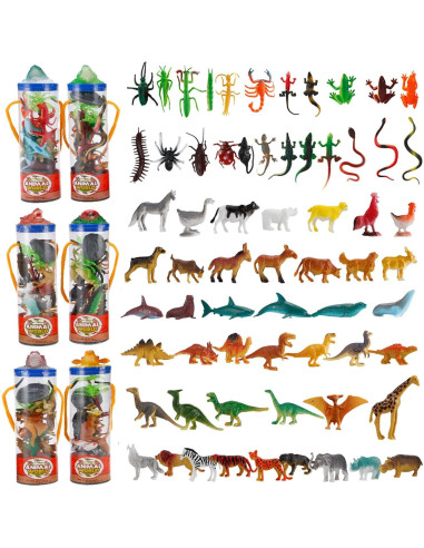 Set de 78 Figuras de Animales Pequeños Liberty Imports