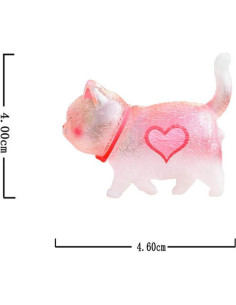 9 Figuras de Gato Miniatura Halloluck 4 cm Adorno Pastel 2