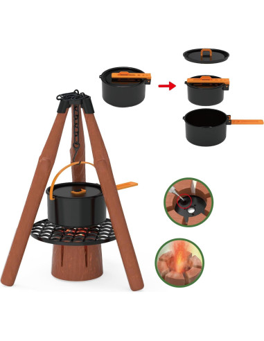 Juego de Camping Contixo - Kit Infantil con Mesa y Linterna