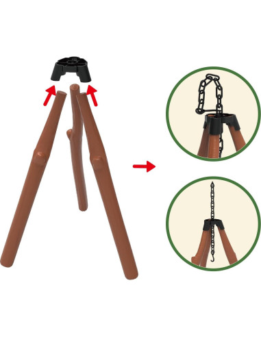 Juego de Camping Contixo - Kit Infantil con Mesa y Linterna