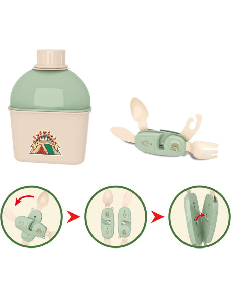 Juego de Camping Contixo - Kit Infantil con Mesa y Linterna