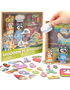 Casa de Juguete Magnética Bluey - 18 Piezas de Madera 2