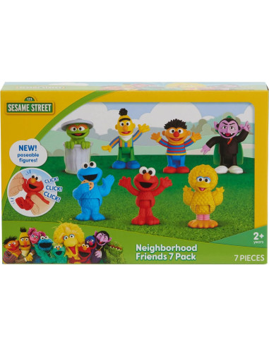 Figuras Poseables Plaza Sésamo 7 Piezas Just Play
