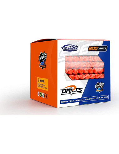 Balas de Dardo Pequeño San Valentín 200 Unidades Azul Naranja