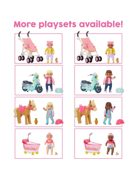 Set de Juego BABY born MINIS - Muñeca 6.98 cm, Scooter y Casco Set de Juego BABY born MINIS - Muñeca 6.98 cm, Scooter y Casco