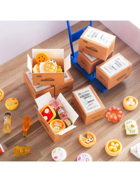 Conjunto Miniatura 175PCS Vawuz Carrito de Compras 1:12