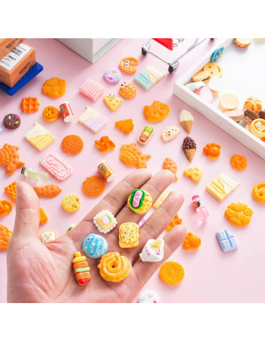 Conjunto Miniatura 175PCS Vawuz Carrito de Compras 1:12