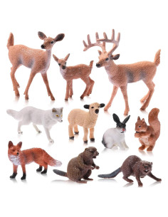 10 Figuras de Animales del Bosque Chalyna Juguetes Educativos