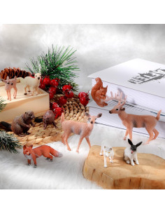 10 Figuras de Animales del Bosque Chalyna Juguetes Educativos 2