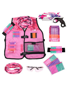 Conjunto Chaleco Táctico Fury Strike Niñas 30 Dardos