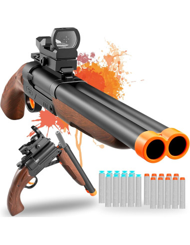 Escopeta de Juguete Doble Caño Amazing Astral 20 Balas