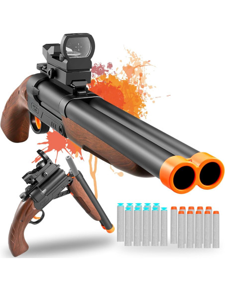 Escopeta de Juguete Doble Caño Amazing Astral 20 Balas