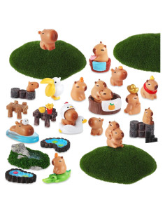 Set de Mini Figuras de Capibara Simgoing con Accesorios