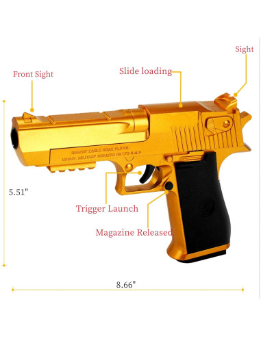 Pistola de Juguete YoeDirect con Cargador y Balas Suaves