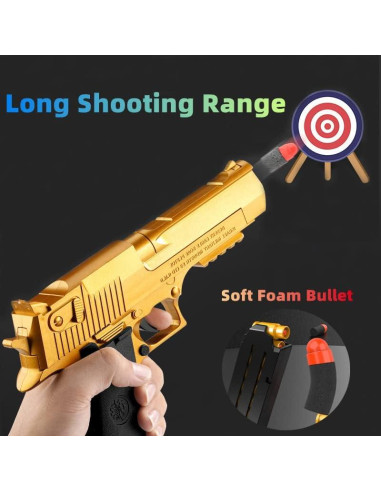 Pistola de Juguete YoeDirect con Cargador y Balas Suaves