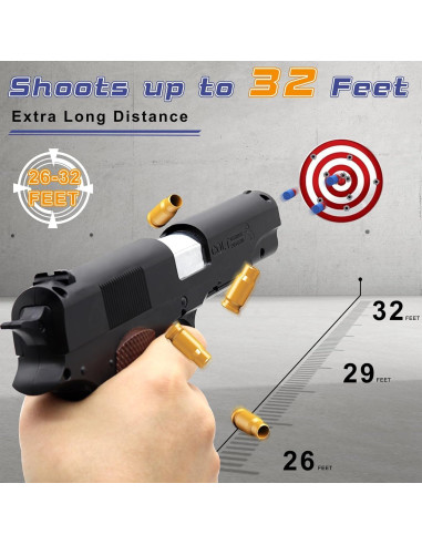 Pistola de Juguete EagleGrove con 50 Balas de Espuma