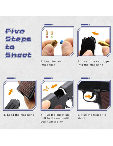 Pistola de Juguete EagleGrove con 50 Balas de Espuma