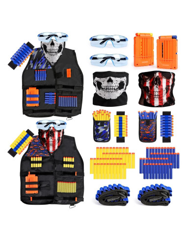 Chaleco Táctico Taiker para Nerf - 2 Paquetes con Accesorios