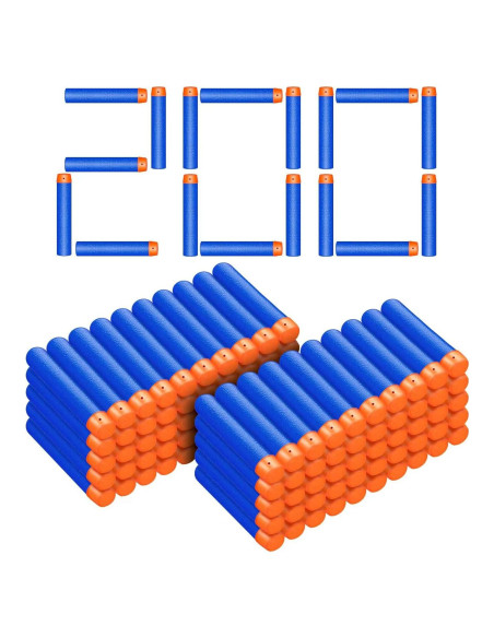 200 Balas de Dart SOJUFOG Compatibles Nerf N-Strike Foam