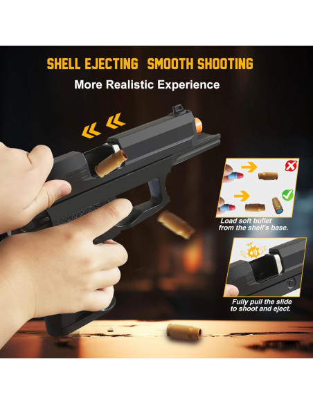 Pistola de Juguete Negra Tcxomino con Balas Blandas 0,36 kg