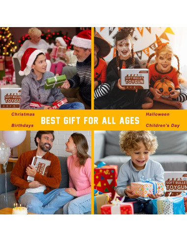 Pistola de Juguete Negra Tcxomino con Balas Blandas 0,36 kg