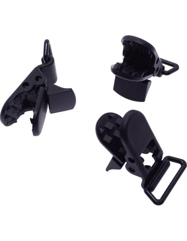 25 Clips de Chupete Plástico Negro Sutoyuen para Bebés