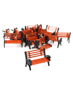 15 Piezas Banco de Parque CWBPING Escala 1:30 Decoración