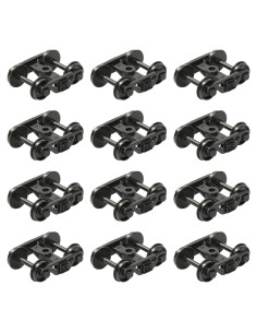 12pcs Bogies de Plástico Evemodel Escala HO Accesorios