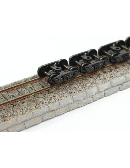 12pcs Bogies de Plástico Evemodel Escala HO Accesorios