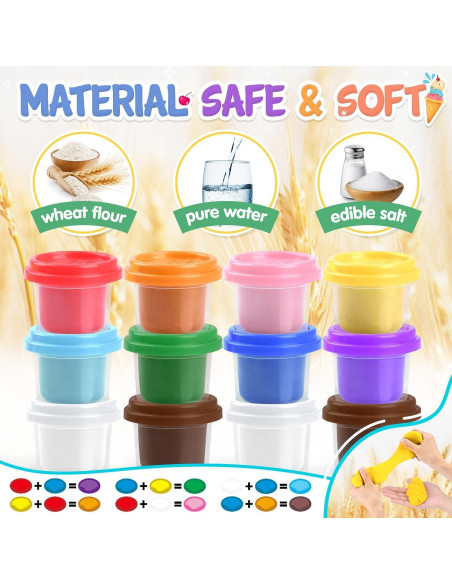 Carrito de Helados PLAY para Niños - Juguete de Masa 12 Latas