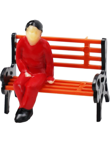 56 Piezas Figuras de Trenes a Escala 1:50 - Personas, Bancos y Árboles