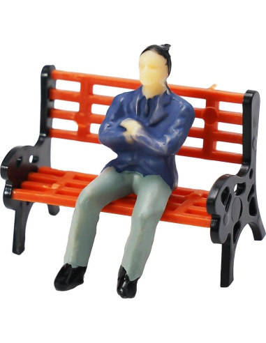 56 Piezas Figuras de Trenes a Escala 1:50 - Personas, Bancos y Árboles
