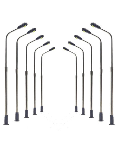 Poste de Luz LED Escala N Evemodel 10 Pcs 3V Blanco Cálido