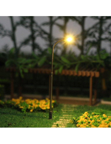 Poste de Luz LED Escala N Evemodel 10 Pcs 3V Blanco Cálido