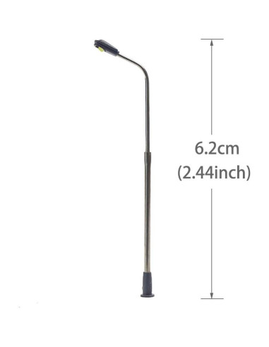 Poste de Luz LED Escala N Evemodel 10 Pcs 3V Blanco Cálido