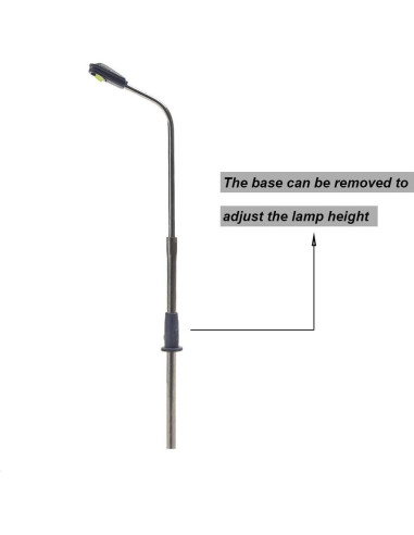 Poste de Luz LED Escala N Evemodel 10 Pcs 3V Blanco Cálido