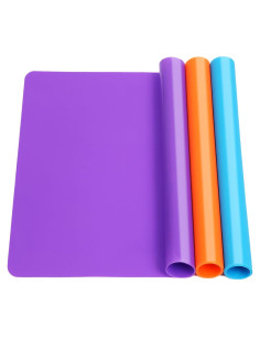 Paquete de 3 Tapetes de Silicona Aoulela A3 Antideslizantes