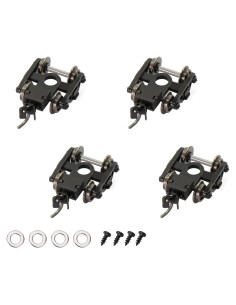 4 Acopladores Bogies Ruedas Metal Escala N Evemodel 1:160