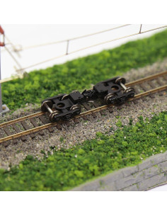 4 Acopladores Bogies Ruedas Metal Escala N Evemodel 1:160 2