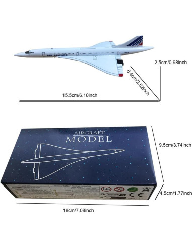 Modelo Concorde Air France 1:400 Detallado en Metal