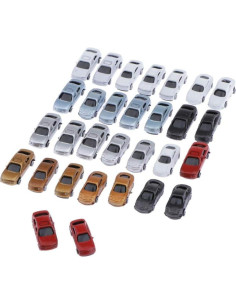 LoveinDIY 30 Mini Coches Escala Z 1:200 Multicolor 2