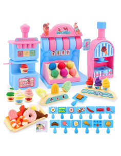 Juego de Masa Heladería Crelloci 71 Piezas con Accesorios