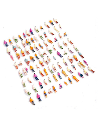 100 Figuras a Escala HO Hsxxf Personas Pintadas a Mano