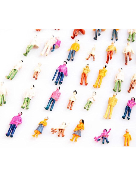 100 Figuras a Escala HO Hsxxf Personas Pintadas a Mano