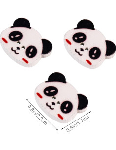 Botones de Madera Panda STOBOK 100pcs para Manualidades DIY 2