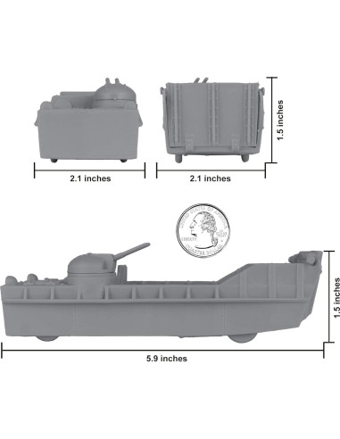 Barcos de Plástico BMC Classic Marx Landing Craft 4pcs