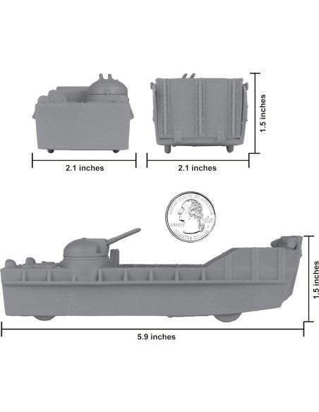 Barcos de Plástico BMC Classic Marx Landing Craft 4pcs