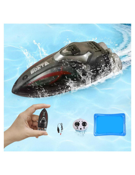Mini Barco RC Impermeable Velasko 7,11x3,05cm Control Remoto