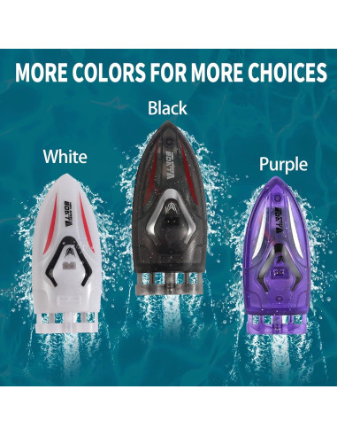 Mini Barco RC Impermeable Velasko 7,11x3,05cm Control Remoto